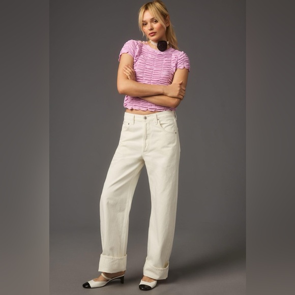 Anthropologie Pink Textured Top - Picture 6 of 6